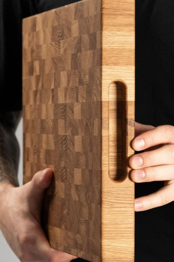 Deska do krojenia z drewna akacjowego – dwustronna, antypoślizgowa, gruba i trwała