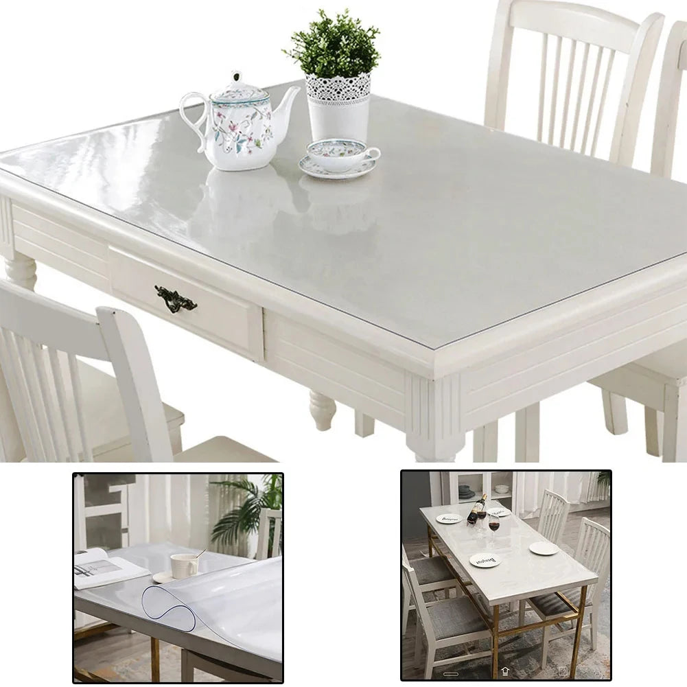 Przezroczysta mata stołowa z PVC – wodoodporna i olejoodporna